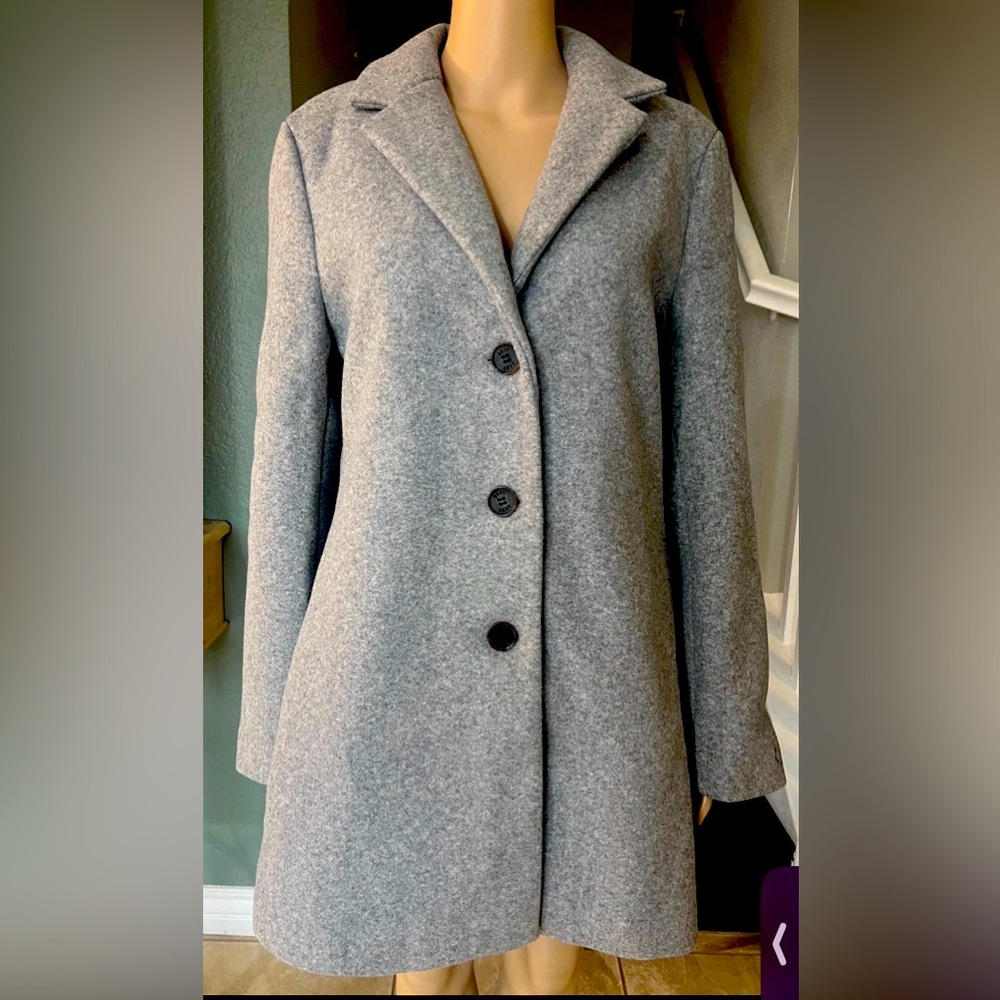 DKNY WOMEN GRAY COAT SIZE LARGE
